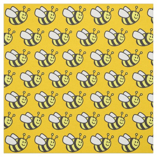 Honeybee Cartoon Pattern Stof (Swatch)