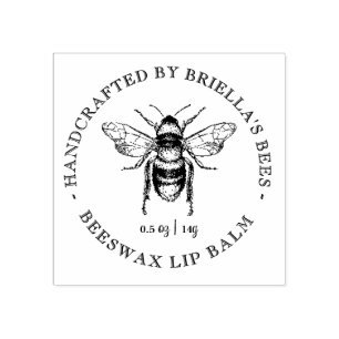  Honeybee Custom Honey Lip Balm Stamp Rubberstempel