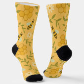 Honeybee & Daisy Pattern – Golden Garden Socks Sokken (Gebogen)