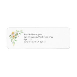  Honeybee Daisy Waterverf Floral Etiket