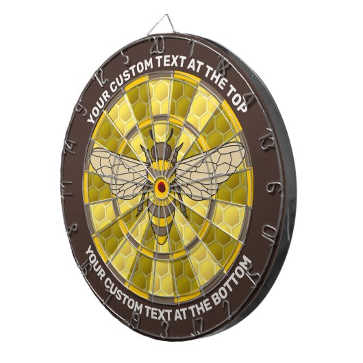 Honeybee Dartboard met aangepaste tekst Dartbord (Voorkant Rechts)