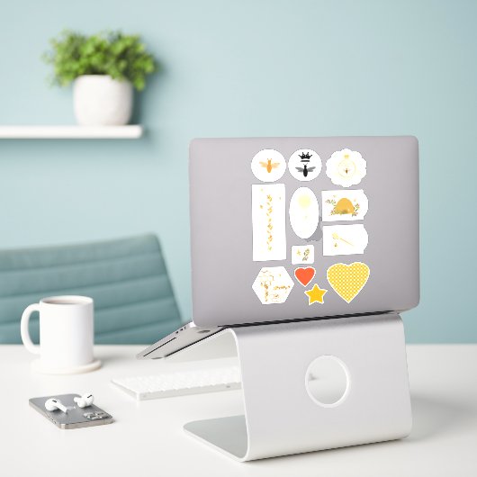 Honeybee Eigen vinylsticker Sticker (Laptop op bureau)