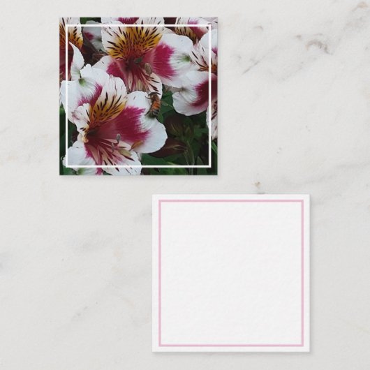 Honeybee en Alstromerias Enclosure Kaart (Voorkant / Achterkant)