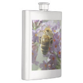Honeybee en Buddleia Flowers Flask Heupfles (Rechts)