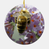 Honeybee en Buddleia Flowers Ornament (Achterkant)