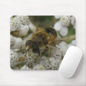 Honeybee en Flowers Mousepad Muismat (Met muis)