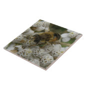 Honeybee en Flowers Tile Tegeltje (Zijkant)