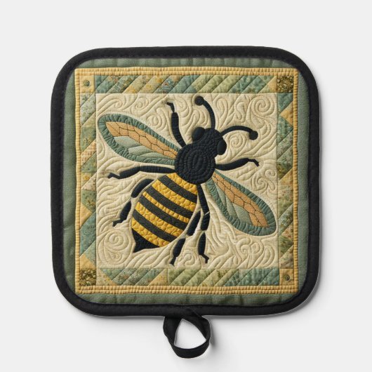 Honeybee Faux Quilt 2 Pannenlap (Voorkant)