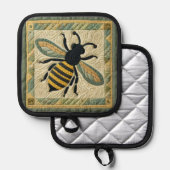 Honeybee Faux Quilt 2 Pannenlap (Voorkant / Achterkant)