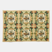 Honeybee Faux Quilt Theedoek (Horizontaal)
