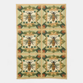 Honeybee Faux Quilt Theedoek (Verticaal)