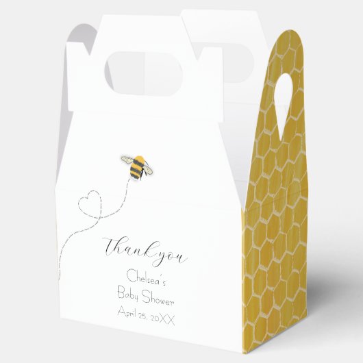 Honeybee Favor Box Bedankdoosjes (Geopend)