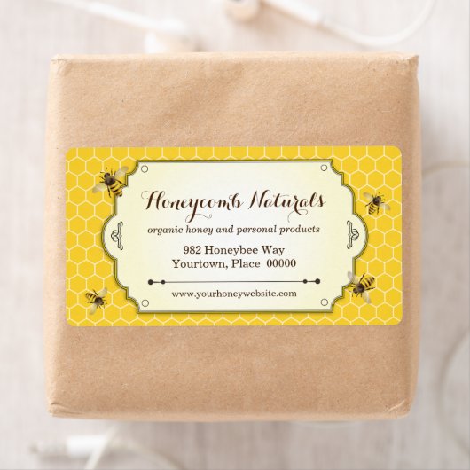 Honeybee Handmade Return-adres Etiket (Insitu)