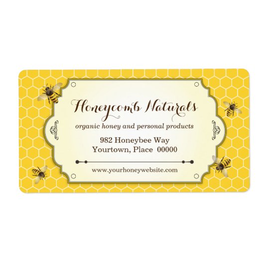 Honeybee Handmade Return-adres Etiket (Voorkant)
