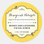 Honeybee Handmade Ronde Sticker (Voorkant)