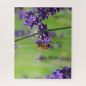 Honeybee Harvesting Lavender Blossom Legpuzzel (Verticaal)