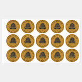 Honeybee Honey Jar Apiary Label | Engelse honing (Vel)