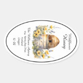 Honeybee Honey Jar Apiary Label | Wildbloemhoning (Voorkant)