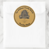 Honeybee Honey Jar Apiary Label | Zuivere rauwe ho (Tas)
