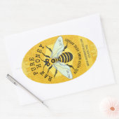 Honeybee Honey Jar Apiary Labels | Honeycomb Bee (Envelop)