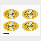 Honeybee Honey Jar Apiary Labels | Honeycomb Bee (Vel)