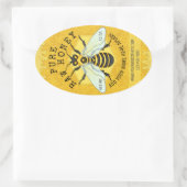 Honeybee Honey Jar Apiary Labels | Honeycomb Bee (Tas)