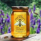 Honeybee Honey Jar Apiary Labels | Honeycomb Bee