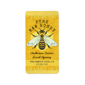 Honeybee Honey Jar Apiary Labels | Honeycomb Bee (Voorkant)