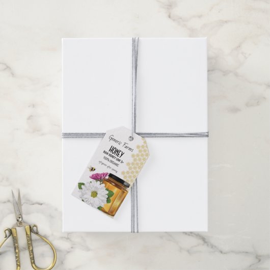 Honeybee Honey Jar Cadeaulabel (Met Touw)