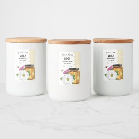 Honeybee Honey Jar Voedselcontainer Etiket (Flessen)