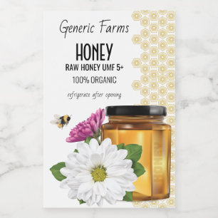 Honeybee Honey Jar Voedselcontainer Etiket