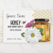 Honeybee Honey Jar Voedselcontainer Etiket (Enkel label)