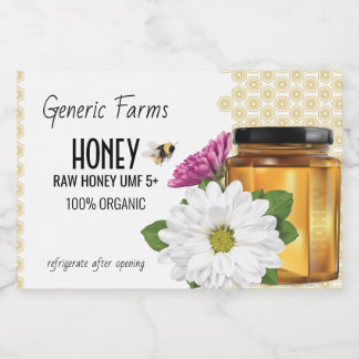 Honeybee Honey Jar Voedselcontainer Etiket
