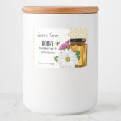 Honeybee Honey Jar Voedselcontainer Etiket (Voorkant)