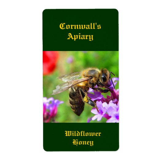 Honeybee Honey Label (Voorkant)