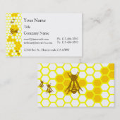 Honeybee Honeycomb Aangepaste Visitekaartjes (Voorkant / Achterkant)