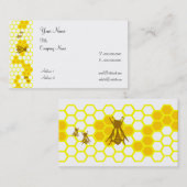 Honeybee Honeycomb Aangepaste Visitekaartjes (Voorkant / Achterkant)