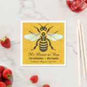 Honeybee Honeycomb Bee Wedding Theme Aangepast Servetten (Insitu)