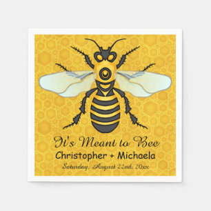Honeybee Honeycomb Bee Wedding Theme Aangepast Servetten