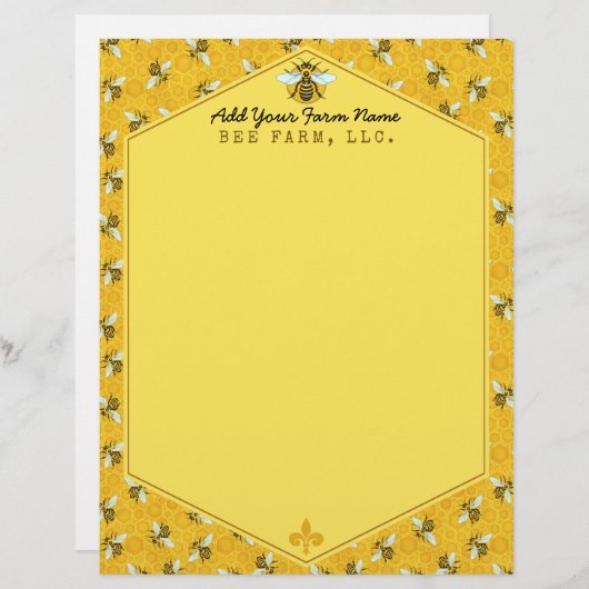 Honeybee Honeycomb Bumble Bee Boerderij Apiary Pap (Voorkant / Achterkant)