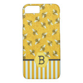 Honeybee Honeycomb Bumble Bee Monogram Patroon Case-Mate iPhone Case (Achterkant)