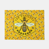 Honeybee Honeycomb Bumblebee Kroon | Aangepast Deurmat (Voorkant)