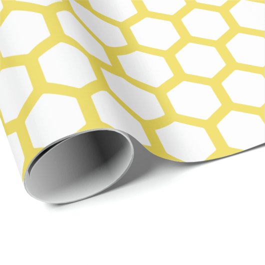 Honeybee Honeycomb Design Wrapping paper met bijen Cadeaupapier (Rol Hoek)