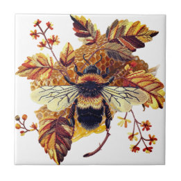HoneyBee HoneyComb Herfst Wit | Tegeltje