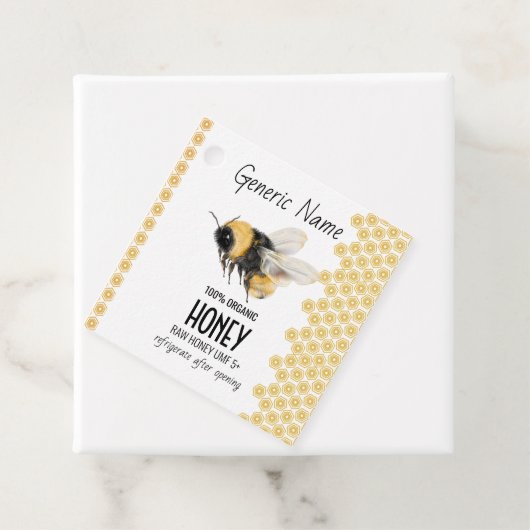 Honeybee Honeycomb Honey Bedankjes Labels (In situ)