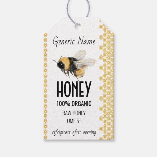 Honeybee Honeycomb Honey Cadeaulabel (Voorkant)