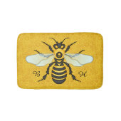 Honeybee Honeycomb  Monogrammen Badmat (Voorkant)