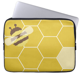 Honeybee Honeycomb Pattern-laptop - Sleeve