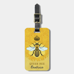 Honeybee Honeycomb Queen Bee Bumblebee Eigen naam Bagagelabel