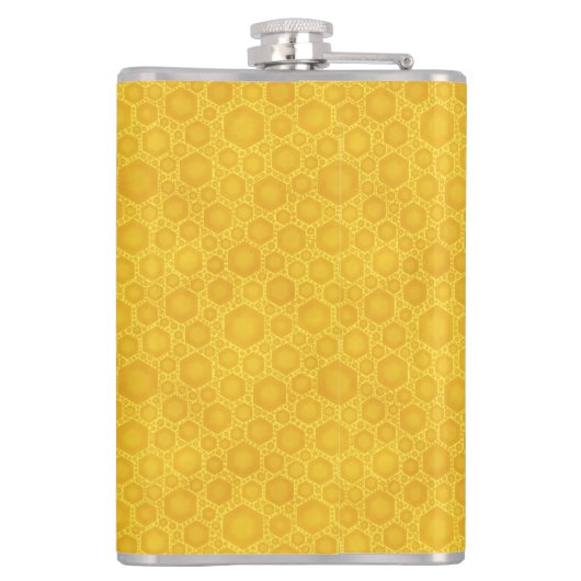 Honeybee Honeycomb Queen Bee Crown Custom Text Heupfles (Achterkant)